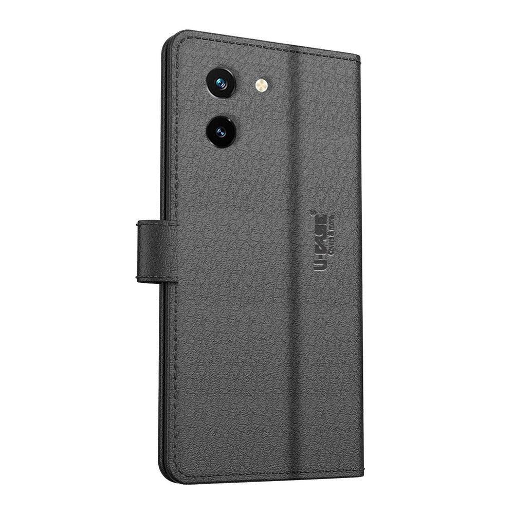 Vivo T3x 5G U-CASE Magnetic Flip Cover Vegan Foldable Stand & Pocket Magnetic Closure - Aibex